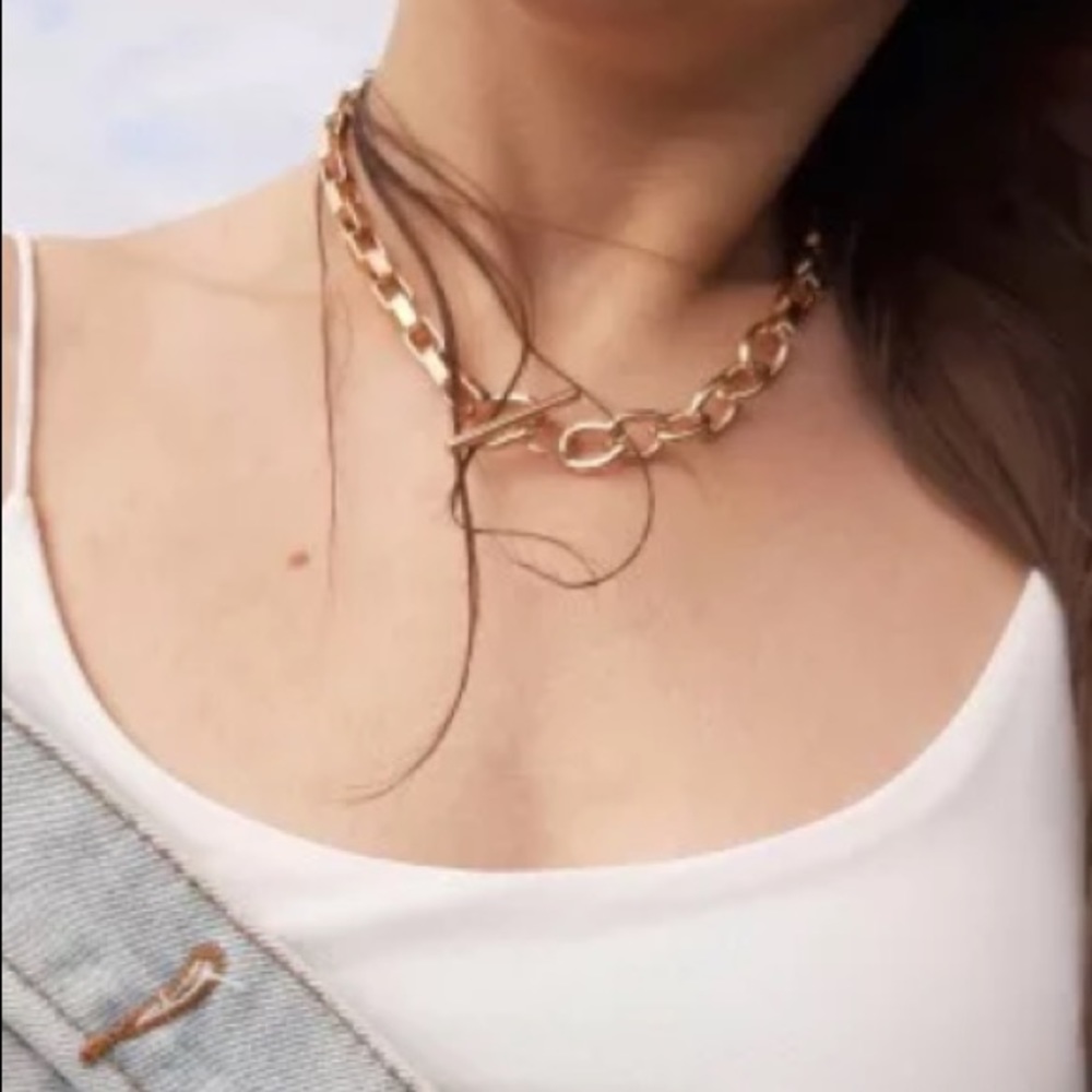NWOT 18K yellow gold choker necklace - Picture 2 of 7